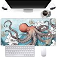 thumbnail image 1 of Mouse Pad,Desk Mat,Computer Mouse Pad + Cute Coasters,31.5"x15.7" with Non-Slip Black Rubber Base Mouse Pad,for Mouse Pads for Laptop,Gaming Office & Home,Washable Mousepad,Octopus Marine Life, 1 of 6