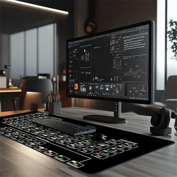 Mouse Pad Desk Mat Desk Pad Mousepad Gaming Mouse Pad Desk Mat for Keyboard and Mouse Large Mouse Pad Mouse Pads for Desk Extended Large Gaming Mousepad Waterproof Rubber Non-Slip Stitched Edges