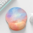 thumbnail image 1 of Mouse Pad, Ergonomic Mouse Pad with Wrist Rest, Comfortable Computer Gel Mouse Pad Wrist Support for Laptop, Pain Relief Mousepad with Non-Slip PU Base (Colorful Marble), 1 of 9