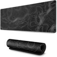thumbnail image 1 of Mouse Pad,Extended Large Gaming Mousepad mat with Non-Slip Rubber Base,Topographic Map Lines Contour Geographic Background,for Gaming Office Laptop Computer Men Women(29.5x16 Inch,Black), 1 of 7