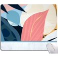 thumbnail image 1 of Mouse Pad, Floral and White Wood Design Mouse Pad, Washable Square Cloth Mousepad for Computer Office Laptop, Non-Slip Rubber Computer Mouse Pads for Wireless Mouse, Cute Mouse Pads for Desk, 1 of 6