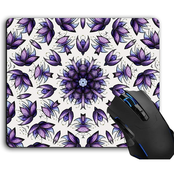 Mouse Pad,Flower Mandala Pattern Computer Mouse Pads Desk Accessories Non-Slip Rubber Base,Mousepad for Laptop Mouse