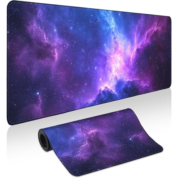 Mouse Pad Gaming - Desk Mat for Keyboard and Mouse - Large Mouse Pads for Desk, Galaxy Space Gaming Mousepad with Non-Slip Base, Desks Pad (31.5" X 11.8") for Game, Office and Home