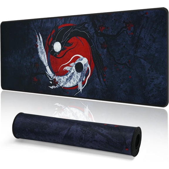 Mouse Pad Gaming Large Desk Pad (31.5 x 11.8 x0.12 inch) Washable Keyboard Pad Laptop Desk Mat, Japanese Mouse Pad with Anti-Slip Rubber Base, Extended Mouse Pad for Office & Home.