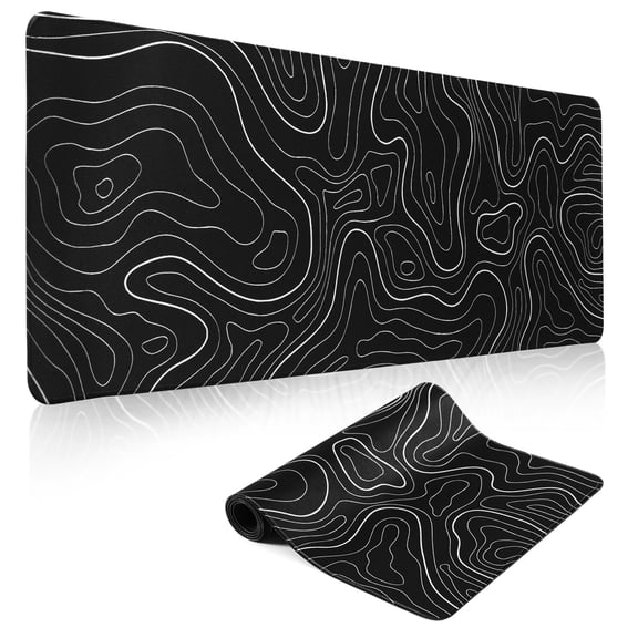 Mouse Pad Gaming Mousepad 31.5 x 11.8 x0.12in Large Mouse Pad for Keyboard and Mouse with Anti-Slip Rubber Base, Keyboard Pad XL Mouse Mat for Home and Office(Black)