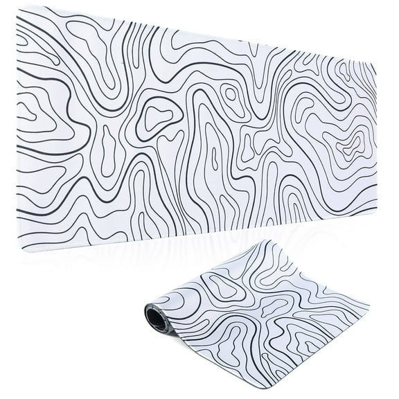 Mouse Pad Gaming Mousepad 31.5 x 11.8 x0.12in Large Mouse Pad for Keyboard and Mouse with Anti-Slip Rubber Base, Keyboard Pad XL Mouse Mat for Home and Office(White)