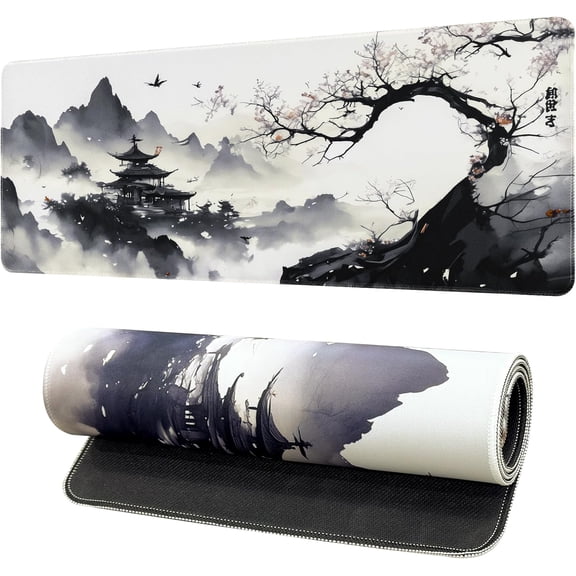 Mouse Pad Gaming Mousepad 31.5 x 11.8in Large Mouse Pad for Keyboard,Non-Slip and with Stitched Edges,Keyboard Pad Desk mat for Home Office and School