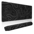 thumbnail image 1 of Mouse Pad Gaming Mousepad 35.4 x 15.7 x0.12in Large Mouse Pad for Keyboard and Mouse with Anti-Slip Rubber Base, Keyboard Pad XXL Mouse Mat for Home and Office（Topographic Black), 1 of 6