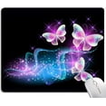 thumbnail image 1 of Mouse Pad, Glowing Night Pink Butterflies Mouse Pad, Mouse Mat Square Waterproof Mouse Pad Non-Slip Rubber Base MousePads for Computer Laptop, 1 of 6