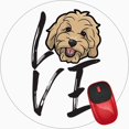 thumbnail image 1 of Mouse Pad Goldendoodle Love Doodle Dog, Premium-Textured Mouse Mat with Non-Slip Rubber Base, Cute Round Mousepad for Laptop Computer Office Desk Accessories,7.9 inch, 1 of 3