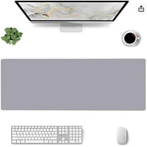 Mouse Pad Gray, Grey Large Office Decor Desk Mat, Non-Slip Rubber Desk Pad Protector, Laptop Computer Gaming Mouse Pad XL, Waterproof Solid Mouse Mat for Home, 31.5'''' x 11.8''''
