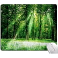 thumbnail image 1 of Mouse Pad, Green Forest Mouse Pad Design, Cute Mouse Pads Square Waterproof Compute Mouse Mat Non-Slip Rubber Base MousePads for Laptop PC Office, Natural Landscape Trees, 1 of 6