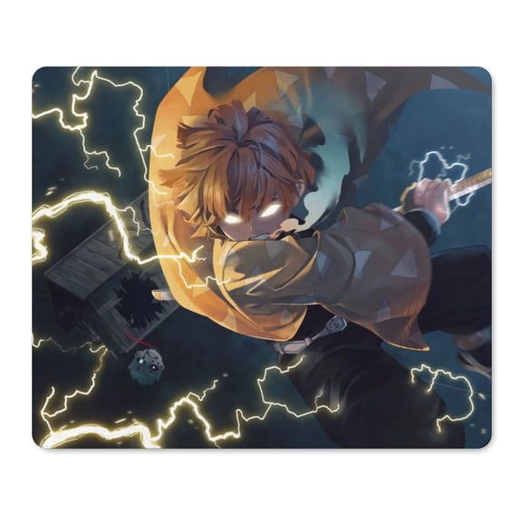 Mouse Pad Large 11.8 X 9.8 In Demon Slayer Anime Character Graphic PC Mouse Pads with Premium-Textured Mousepad with Non-Slip Rubber Base
