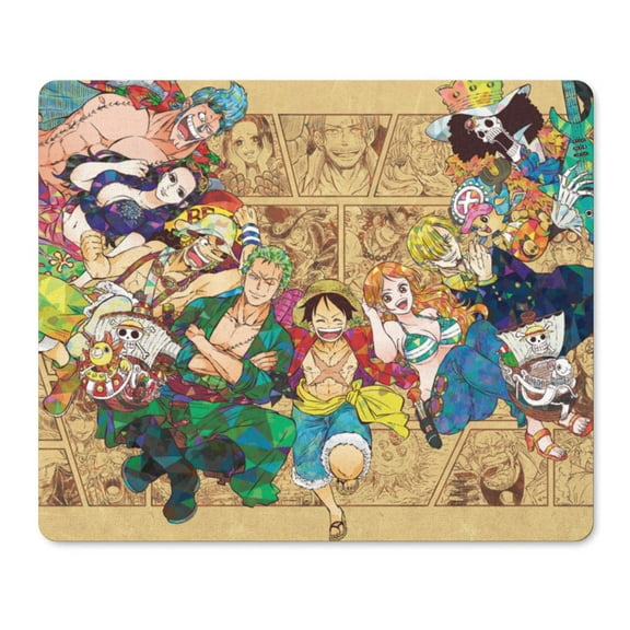 Mouse Pad Large 11.8 X 9.8 In ONE PIECE Anime Character Graphic PC Mouse Pads with Premium-Textured Mousepad with Non-Slip Rubber Base