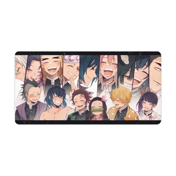 Mouse Pad Extra Large 40.0 X 20.0 In Demon Slayer Anime Character Graphic PC Mouse Pads with Premium-Textured Mousepad with Non-Slip Rubber Base