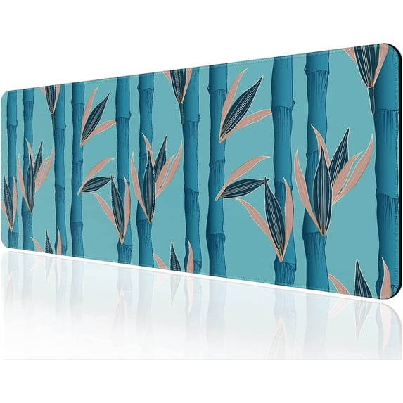 Mouse Pad Large (31.5X11.78 in), Non-Slip Natural Rubber Base Gaming Mouse Pad with Stitched Edge, Waterproof Extended Mouse Pad for Keyboard, Mouse and Desktop, Bamboo