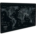 thumbnail image 1 of Mouse Pad Large Gaming Desk Mat Extended Mousepad with Personalized Design Keyboard Pad for Laptop, Computer and PC - 35.4 x 15.7 inches Black World Map, 1 of 6