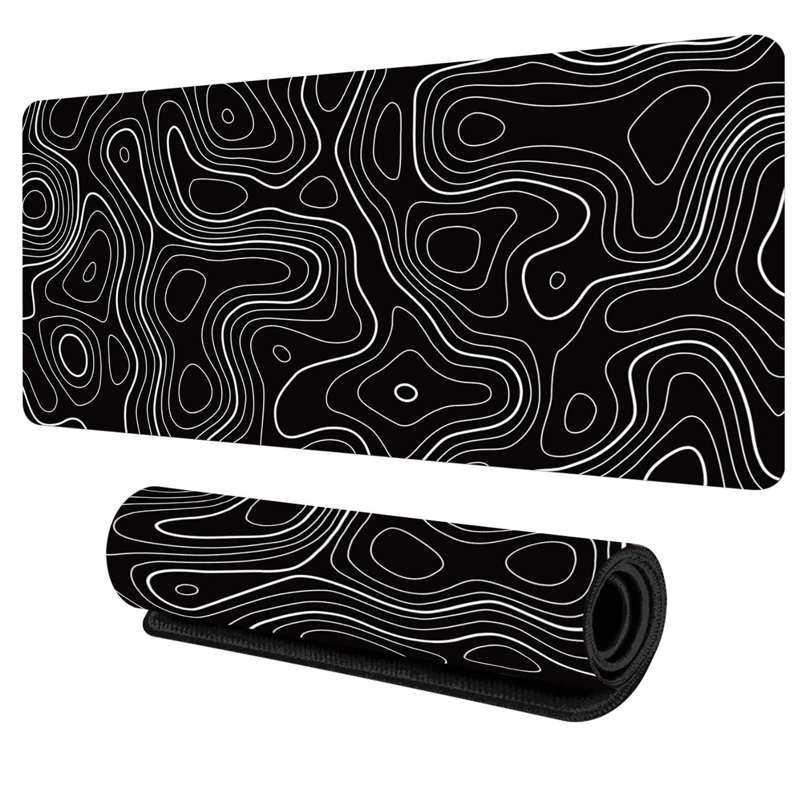 Mouse Pad With Large Heat Map, Abstract Lines, Fluid Ripple Pattern And ...