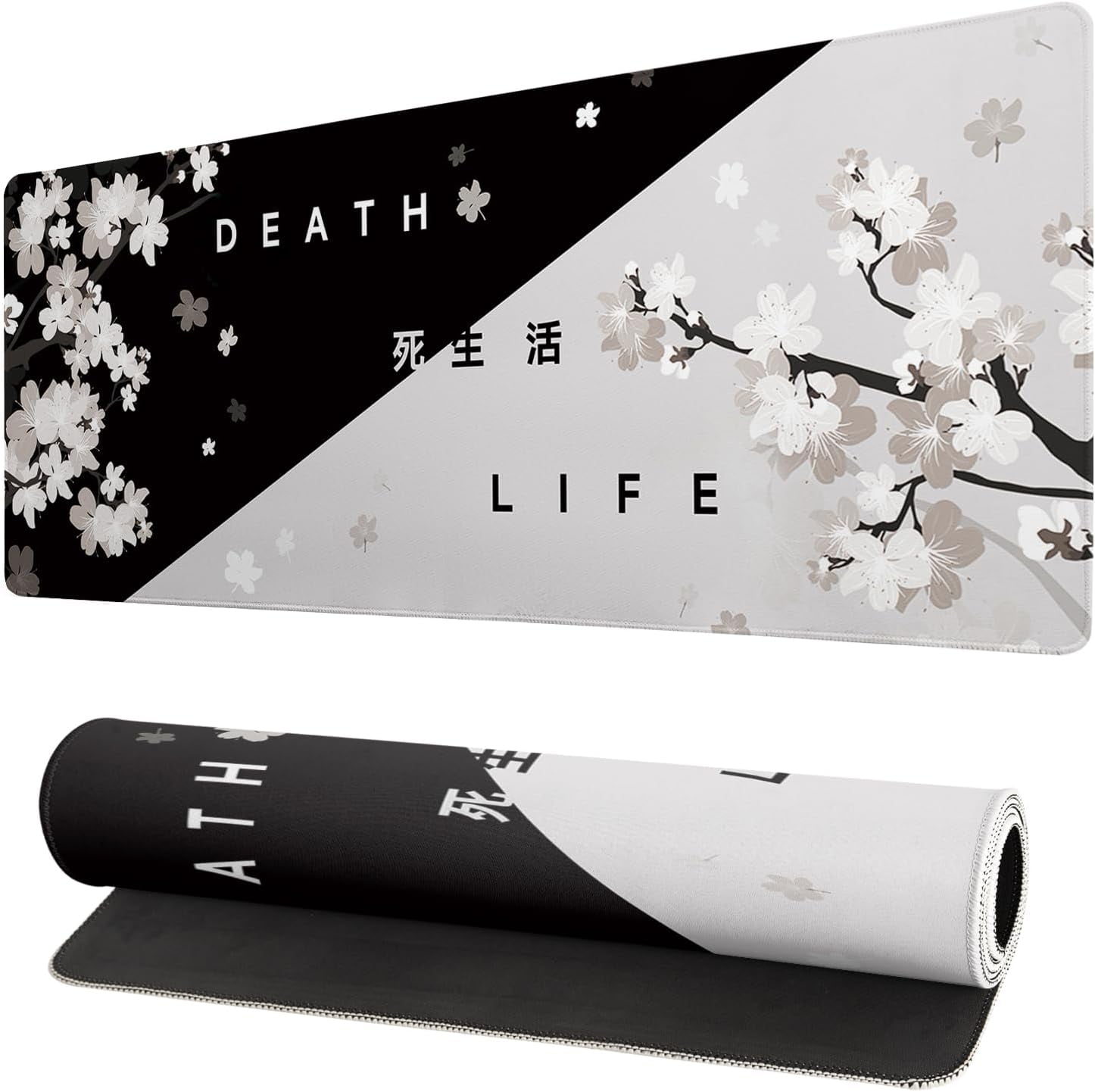 Mouse Pad, Large Japanese Desk Mat, XL Anime Gaming Keyboard Mat, Non-Slip Rubber Base, Big Extended Desk Protector for Home Office, 31.5”x11.8”