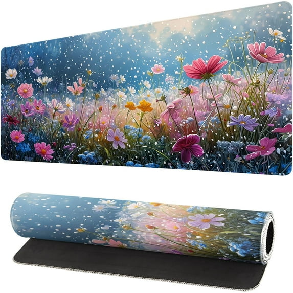 Mouse Pad, Large Japanese Desk Mat, XL Anime Gaming Keyboard Mat, Non-Slip Rubber Base, Big Extended Desk Protector for Home Office, 31.5”x11.8”