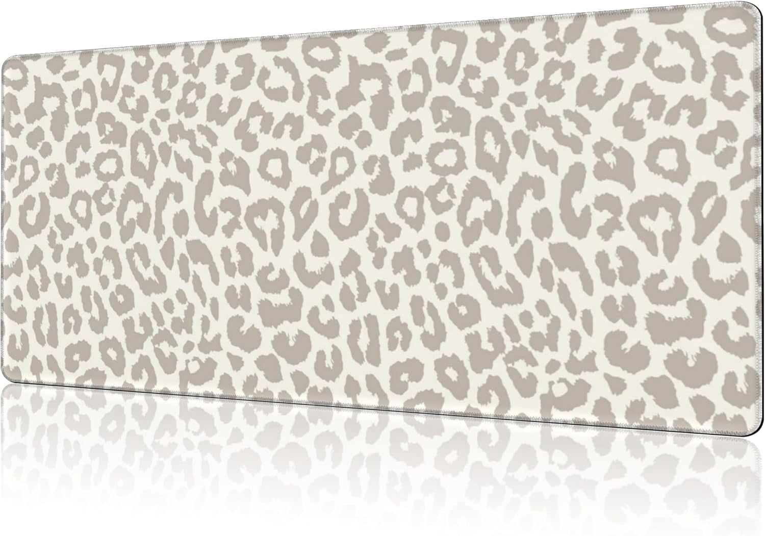 Mouse Pad Large Leopard Print Non-Slip Gaming Desk Mat with Stitched Edge Laptop Keyboard Desk Pad for Work Home Gaming (35.4 x 15.7 Inches)