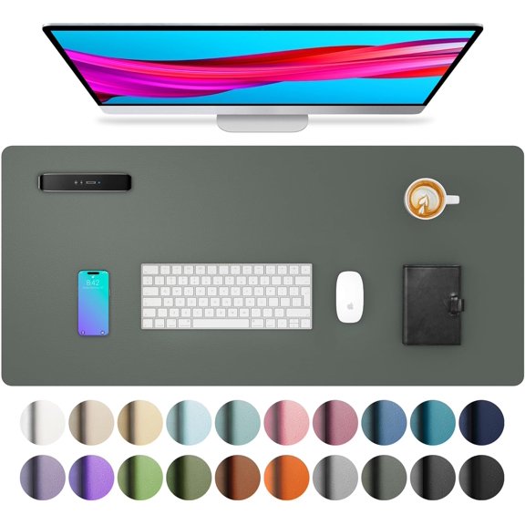 Mouse Pad Large Office Desk Mat ,Waterproof PU Leather Desktop Keyboard Desk Pad Gaming Mousepad Desk Writing Pad for home