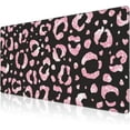 thumbnail image 1 of Mouse Pad, Large Rose Pink Leopard Printings Desk Mat, Extended Non-Slip Gaming Keyboard Mousepad Desk Pad, Thick Stitched Edges Waterproof Mouse Mat 31.5"x15.7" (Glittery Leopard Prints), 1 of 6
