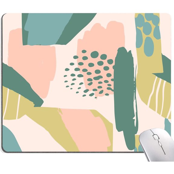 Mouse Pad, Modern Abstract Artistic Mouse Pad, Boho Mouse Mat, Square Waterproof Computer Mousepad Non-Slip Rubber Base Mouse Pads for Office Laptop