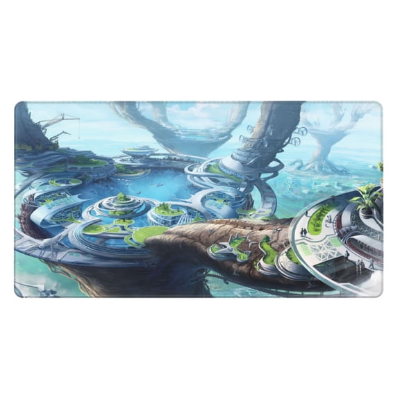 {Mouse Pad,Mousepad} City Of The Future Non-Slip Rubber Base Waterproof with Stitched Edges for,{Gaming ,Office ,Home},Computers Laptop,16x29.5in