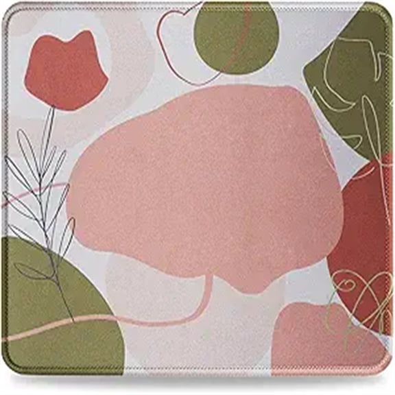 Mouse Pad with Non-Slip Rubber Base, Premium-Textured & Washable Computer Mousepad with Stitched Edges, Mouse Pads for Computers, Laptop, Gaming, Office & Home, 10.2 x 8.3 in Rose