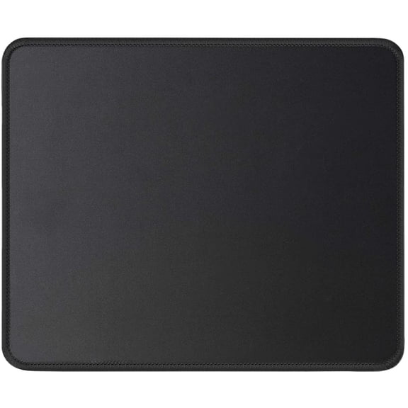 Mouse Pad with Non-Slip Rubber Base, Premium-Textured & Washable Computer Mousepad with Stitched Edges, Mouse Pads for Computers, Laptop, Gaming, Office & Home, 10.2 x 8.3 in, Black