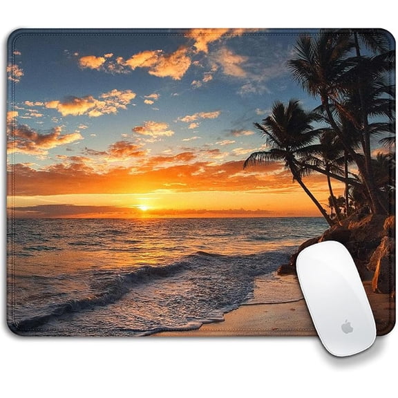 Mouse Pad - Office Computer Laptop Mousepad With Stitched Edges, Non-Slip, Washable Personalized Design Art 12 X 10 Inch