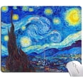 thumbnail image 1 of Mouse Pad, Oil Painting Mouse Pad with Van Gogh Starry Sky Design, Premium-Textured Mousepad Square Waterproof Mouse Mat Non-Slip Rubber Base Mouse Pads for Office Laptop, 1 of 6