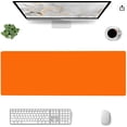 thumbnail image 1 of Mouse Pad Orange, Large Office Decor Desk Mat, Non-Slip Rubber Desk Pad Protector, Laptop Computer Gaming Mouse Pad XL, Waterproof Solid Mouse Mat for Home, 31.5'''' x 11.8'''', 1 of 6