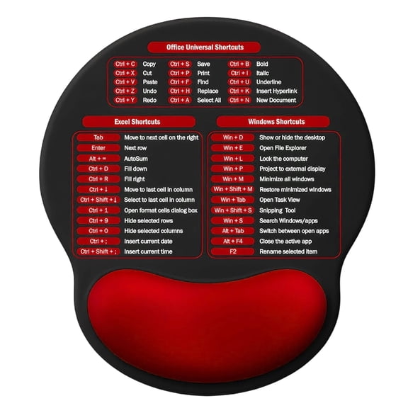 Mouse Pad PU Sponge Mousepad With Ergonomic Wrist And Hotkeys For Comfort Computer Use