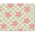 Mouse Pad,Pink and Green Retro Floral Mouse Pads for Desk,Aesthetic