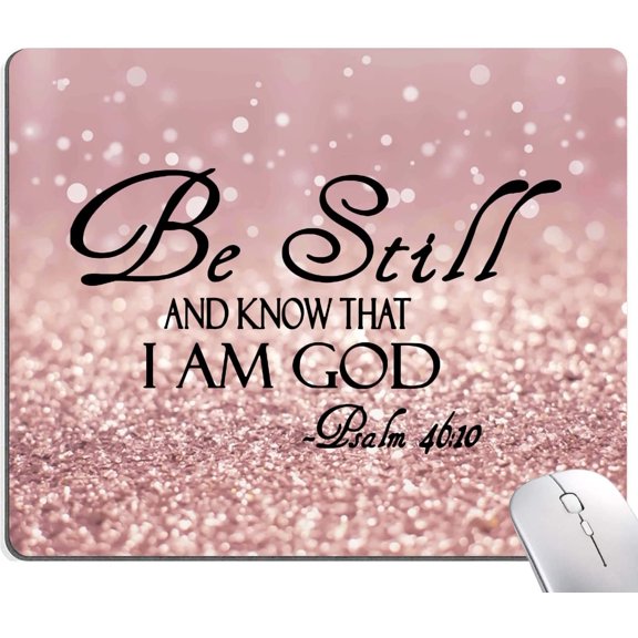 Mouse Pad, Premium-Textured Mouse Mat, Non-Slip Rubber Base Mousepad for Laptop, Computer & PC,9.5×7.9 in,Bible Be Still
