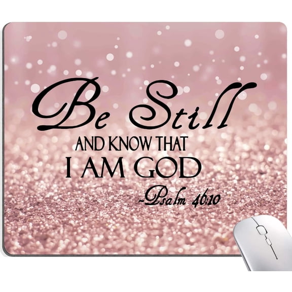 Mouse Pad, Premium-Textured Mouse Mat, Non-Slip Rubber Base Mousepad for Laptop, Computer & PC,9.5×7.9 in,Bible Be Still