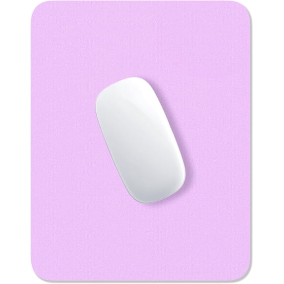 Mouse Pad, Premium-Textured Square Mousepad 7 x 9 Inch, Thick 3 mm Anti-Slip Waterproof Rubber Pretty Cute Computer Mat for Office Gaming Laptop Women Kids Vanilla Purple