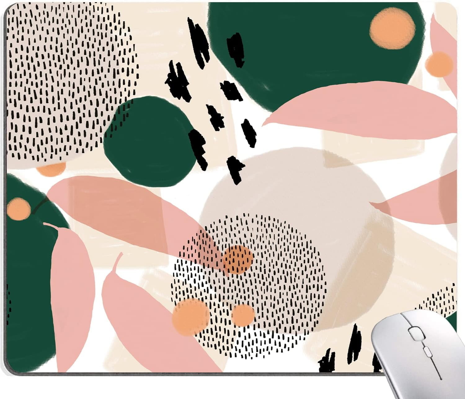Mouse Pad, Rectangle Abstract Design Anti-Slip Rubber Mousepad for Gaming Office Laptop Computer PC Men Women Kids, Cute Custom Pattern, Modern Abstract