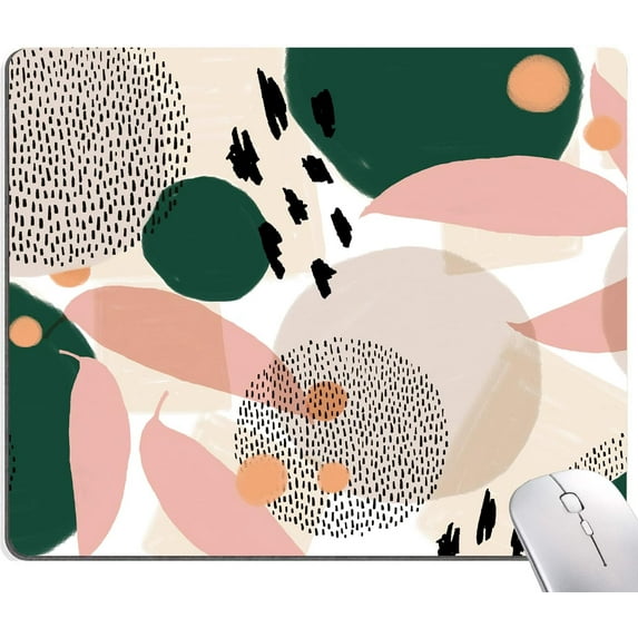 Mouse Pad, Rectangle Abstract Design Anti-Slip Rubber Mousepad for Gaming Office Laptop Computer PC Men Women Kids, Cute Custom Pattern, Modern Abstract