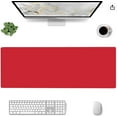 thumbnail image 1 of Mouse Pad Red Office Decor Desk Mat, Non-Slip Rubber Desk Pad Protector, Laptop Computer Gaming Mouse Pad XL, Waterproof Solid Mouse Mat for Home, 31.5'''' x 11.8'''', 1 of 6