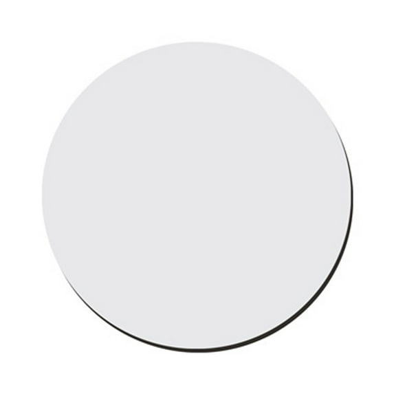 Mouse Pad Rubber Base Fabric Surface White Round 20x20cm ( 8x8'') 1 Piece for Computer and Laptops Non-Slip