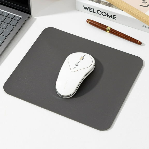 Mouse Pad, Small PU Leather Mousepad, Computer Mouse Mat with Non-Slip Suede Base for Gaming, Desk, Wireless, Laptop, Travel, Office (9.8" x 8.3")