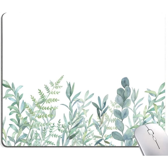Mouse Pad, Square Anti-Slip Rubber Mousepad for Gaming Office Laptop Computer PC Men Women Kids, Cute Custom Pattern, Green Grass