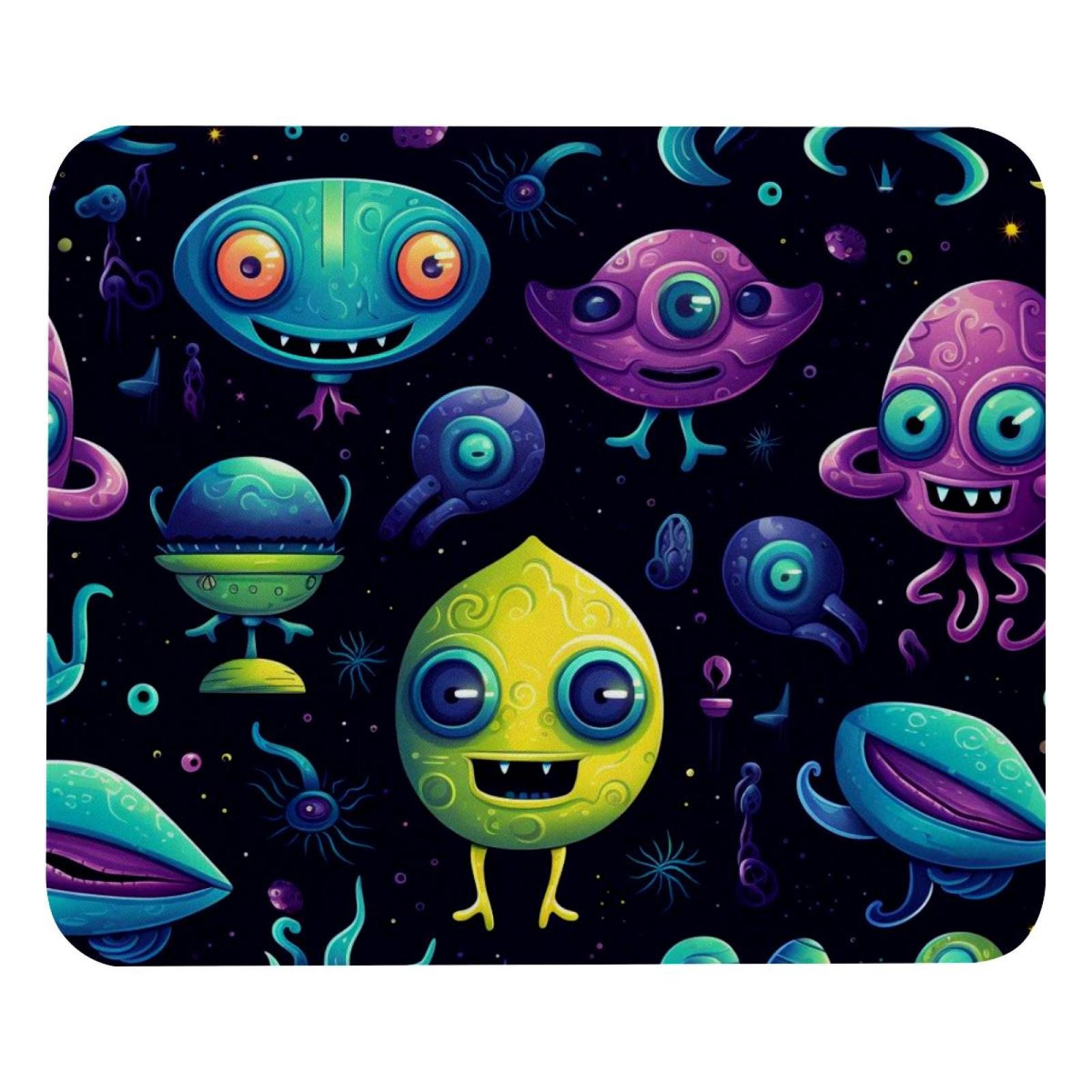 mouse-pad-square-cartoon-green-alien-design-anti-slip-rubber-mouse-pad