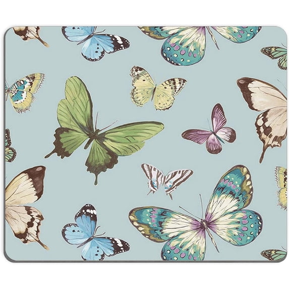 Mouse Pad, Square Mousepad, Personalized Premium-Textured, Non-Slip Rubber Base Mouse Mat, Waterproof Gaming Mouse Pad for Wireless Mouse, Computers, Laptop, Office, Home (Colorful Butterfly)