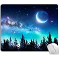thumbnail image 1 of Mouse Pad, Square Personalized Computer Mouse Pads with Forest Moon Design, Washable Mouse Mat with Lycra Cloth, Gaming Office Home Non-Slip Rubber Base  Mousepad 9.5"x7.9"x0.12" Inch, 1 of 12