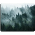 thumbnail image 1 of Mouse Pad, Square Personalized Computer Mouse Pads with Natural Design, Washable Mouse Mat with Lycra Cloth, Gaming Office Home Non-Slip Rubber Base Mousepad, Misty Forest 9.5"x7.9"x0.12" Inch, 1 of 13