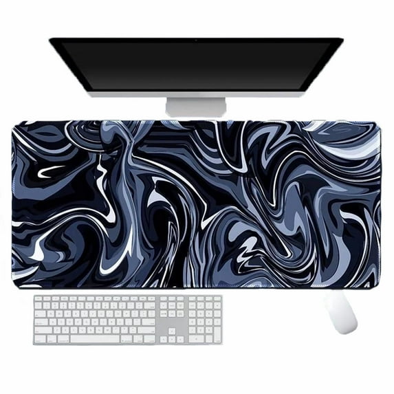 Mouse Pad with Stitched Edge, Premium Textured Mouse Mat, Non-Slip Rubber Base Mousepad for Laptop, Computer & PC,Desk Mat for Gamer, Office & Home,Black